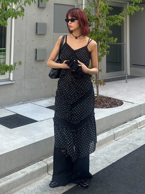 セール】SHEER SQUEEZE CAMI DRESS シアー スクウィーズ キャミドレス