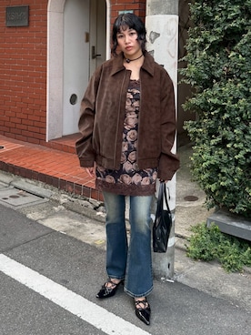 「秋服」｜「アイテム（ブルゾン）」を使った、SLY officialさん（レディース・159cm）の秋コーディネート