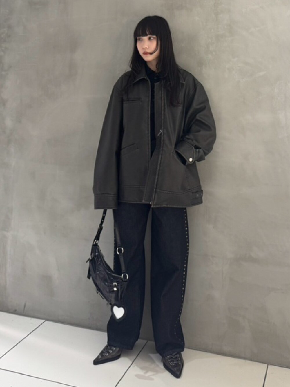 VINTAGE BOXY F/LEATHER JK ヴィンテージ ボキシー フェイクレザー