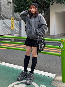 「THROW by SLY（スローバイスライ）のアイテム（ジャケット/アウター）」を使った、SLY officialさん（レディース・159cm）の冬コーディネート