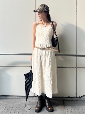 「大人カジュアルコーデ」｜「アイテム（ブーツ）」を使った、SLY officialさん（レディース・162cm）の夏コーディネート