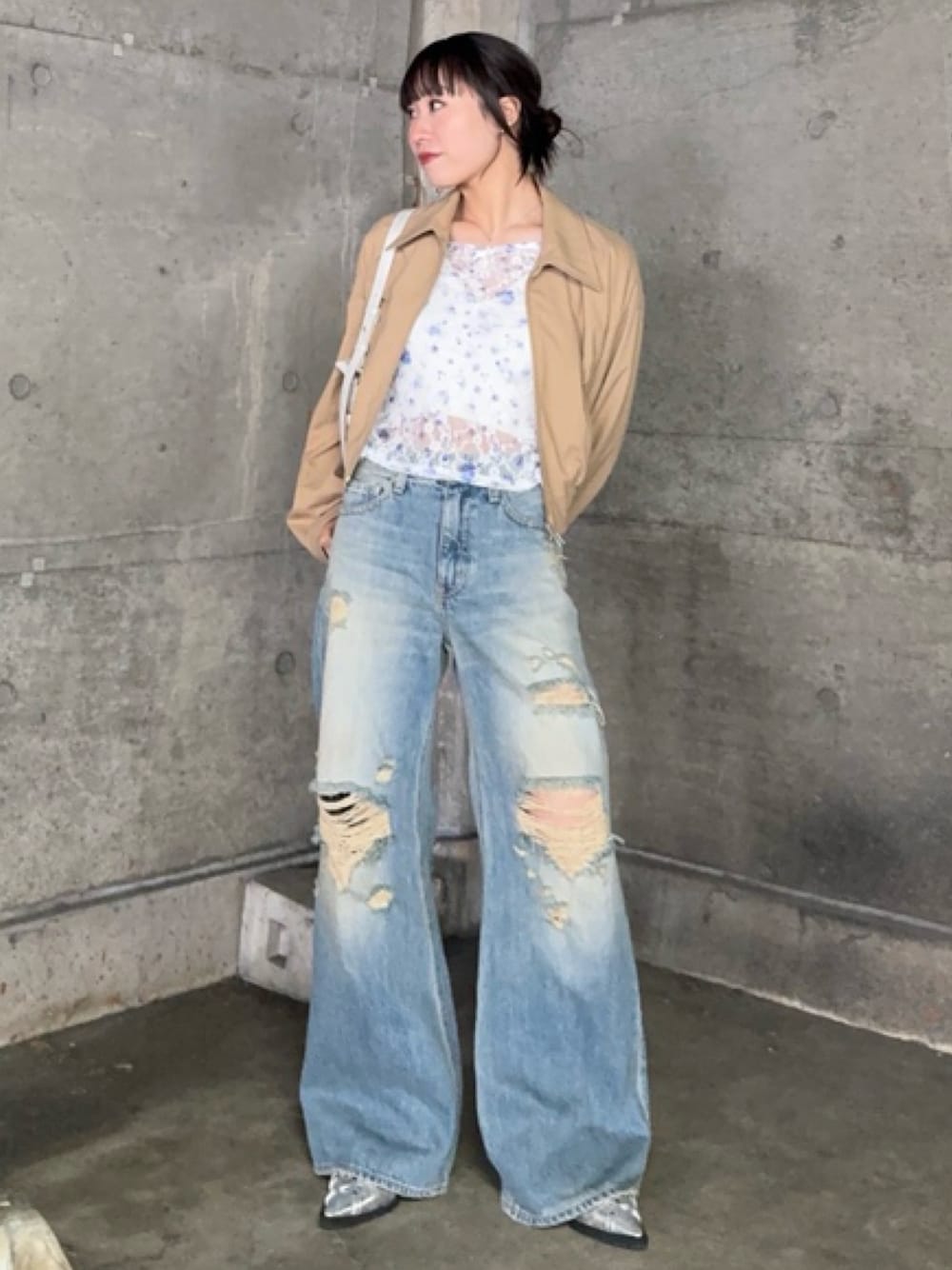 レディースファッション ブルゾン アウター 「セットアップ可」FRONT 