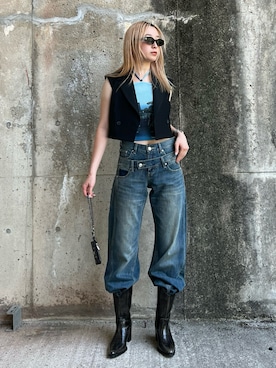 パンツ SLY DOUBLE BELT WIDE FLARE PT-C DOUBLE BELT WIDE FLARE PT-C｜スライの通販｜&mall（アンド