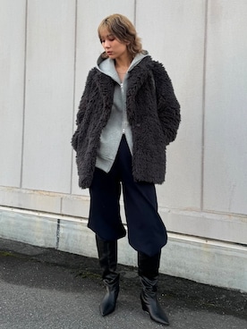 「THROW by SLY（スローバイスライ）のアイテム（その他アウター）」を使った、SLY officialさん（レディース・168cm）の冬コーディネート