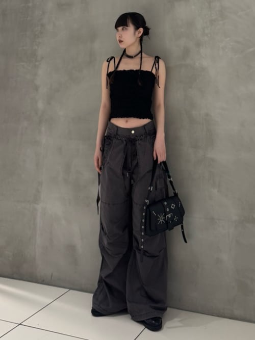 SLY TUCK WIDE WOVEN パンツ L/BLK 1 スライ SLY | 【期間限定】カートに入れると定価から5％OFF！TUCK WIDE