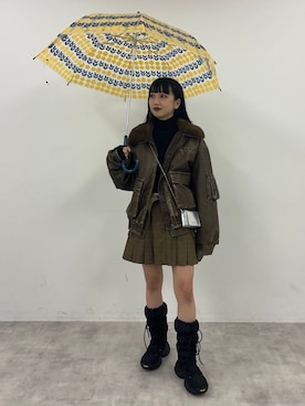 「SLY（スライ）のアイテム（ブルゾン）」を使った、SLY officialさん（レディース・153cm）の秋コーディネート