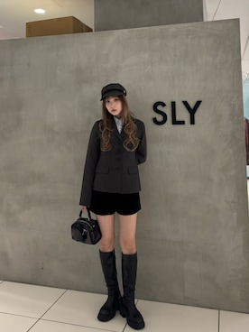 「SLY（スライ）のアイテム（パンツ）」を使った、SLY officialさん（レディース・161cm）の秋コーディネート