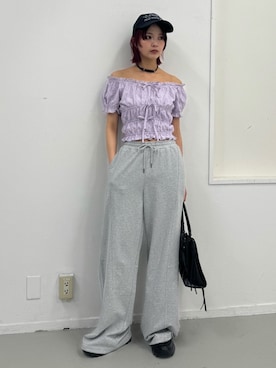 「ピンクシャツ」｜「アイテム（帽子）」を使った、SLY officialさん（レディース・164cm）の春コーディネート