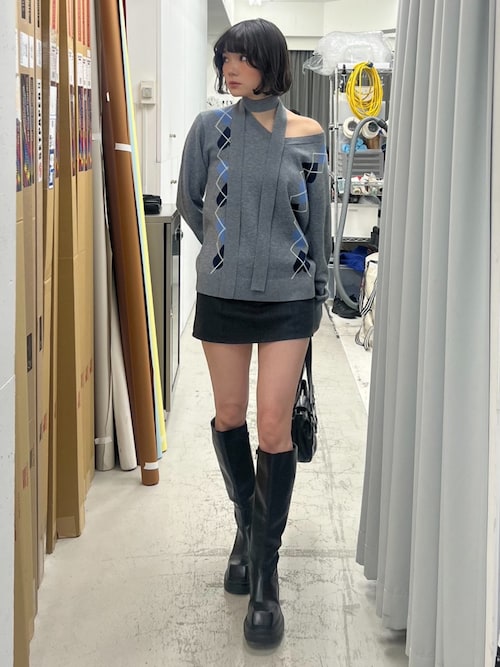 美脚チートブーツ】SQUARE TOE KNEE BOOTS スクエアトゥ ニー ブーツ