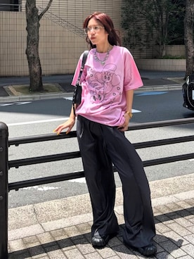 「SLY（スライ）のアイテム」を使った、SLY officialさん（レディース・157cm）の夏コーディネート