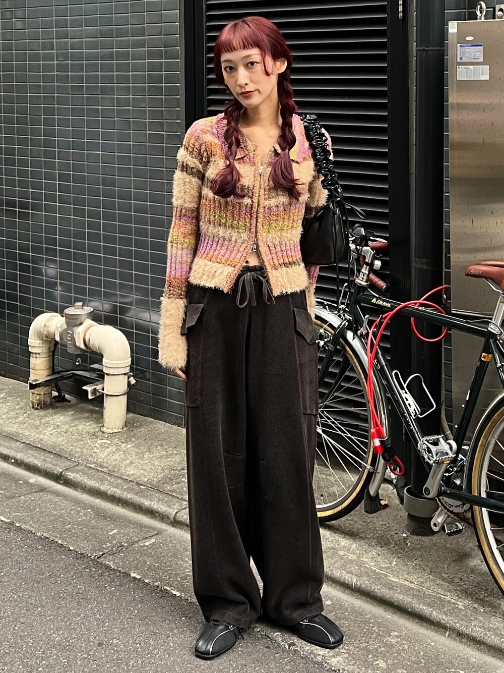 SHAGGY MIX FRONT ZIP TOPS シャギーミックス フロントジップ トップス