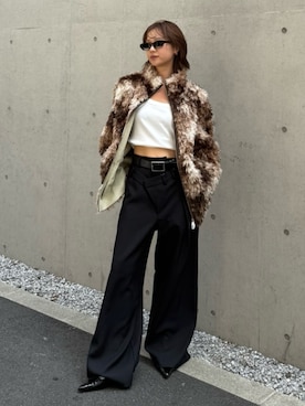 「アイテム（スラックス）」を使った、SLY officialさん（レディース・161cm）の夏コーディネート