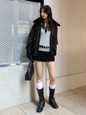 「アイテム（ブルゾン）」を使った、SLY officialさん（レディース・164cm）の秋コーディネート
