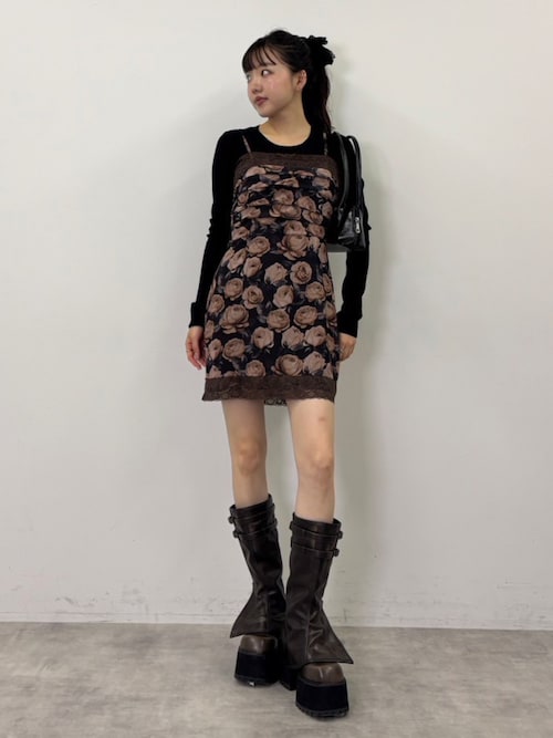 FLOWER LACE CAMI S/OP フラワーレース キャミ ショート