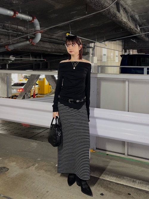 未使用 SLY DRAWSTRING GATHER SK グレー ロングスカート SLY（スライ）の「DRAWSTRING GATHER SK ドローストリング ギャザー