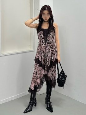 み*ん様 SLY BLURRING LEOPARD CAMI ドレス SLY（スライ）の「BLURRING LEOPARD CAMI DRESS ブラーリング