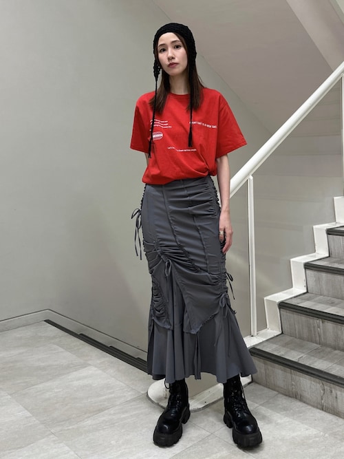 SLY カット アウト ギャザー マーメイド スカート SLY スカート CUT OUT GATHER MERMAID SK カット アウト