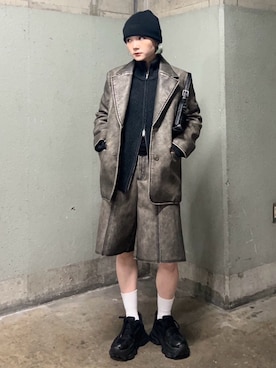 「SLY（スライ）のアイテム（パンツ）」を使った、SLY officialさん（レディース・162cm）の冬コーディネート