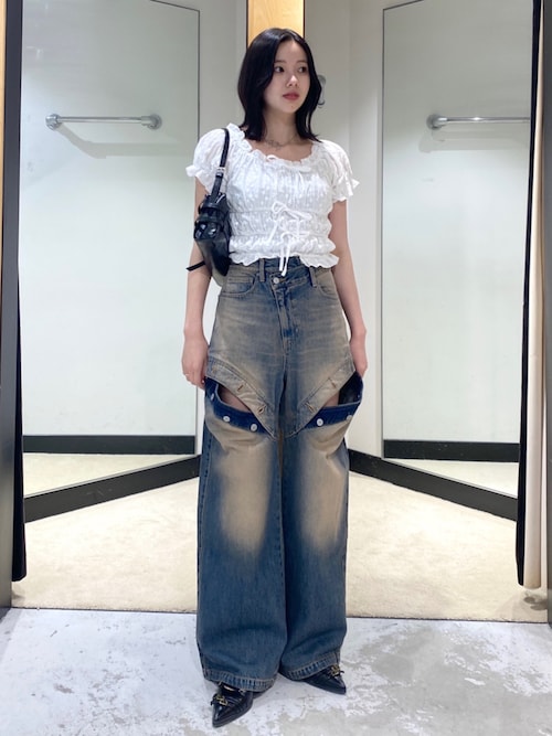 J/W SIDE OPEN STRAIGHT PT ジャストウエスト サイドオープン