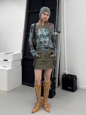 SLY スライ　ブラーリングレオパードカットトップス BLURRING LEOPARD CUT TOPS ブラーリング レオパード カット トップス