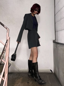 「SLY（スライ）のアイテム（ジャケット/アウター）」を使った、SLY officialさん（レディース・164cm）の春コーディネート