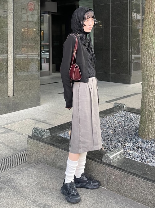 セール】CUT OUT ILINE SK カットアウト アイライン スカート