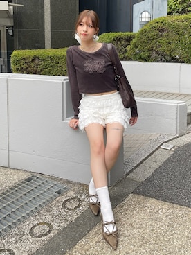 「Tシャツ/カットソー」｜SLY officialさん（レディース・159cm）の夏コーディネート