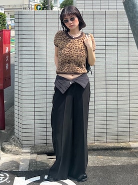 「アイテム（メガネ）」を使った、SLY officialさん（レディース・163cm）の秋コーディネート