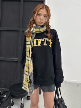 「アイテム（スラックス）」を使った、SLY officialさん（レディース・152cm）の秋コーディネート
