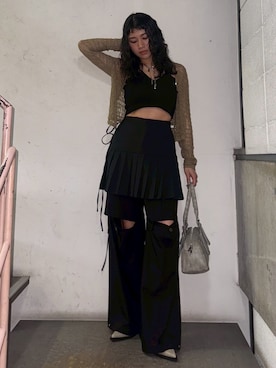 「THROW by SLY（スローバイスライ）のアイテム（トップス）」を使った、SLY officialさん（レディース・159cm）の春コーディネート