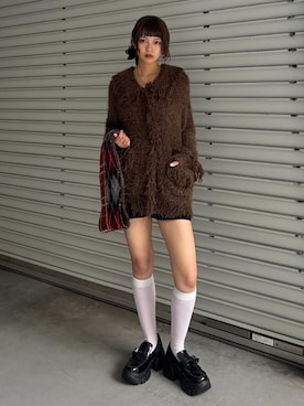 「アイテム（シュシュ）」を使った、SLY officialさん（レディース・164cm）の秋コーディネート