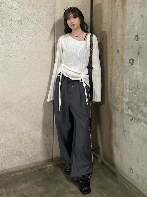 TWO TONE REMAKE LIKE PANTS ツートーン リメイクライク パンツ