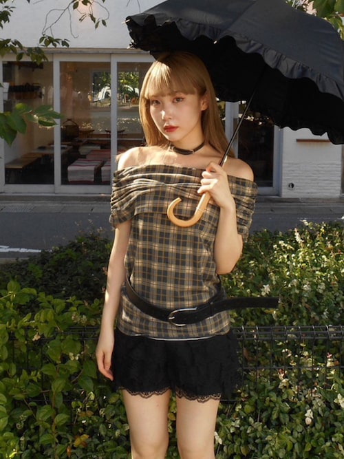 FRILL LACE S/PT フリル レース ショートパンツ 秋服 夏服 黒 FRILL LACE S/PT フリル レース ショートパンツ 秋服 夏服