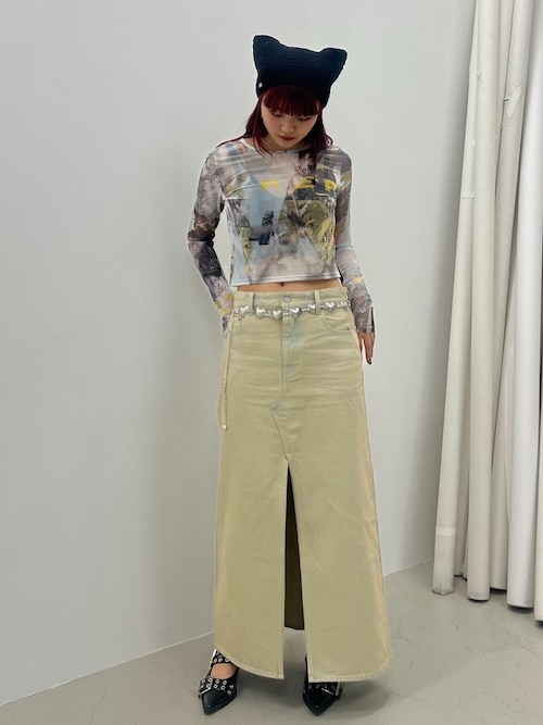 セール】GRAPHICAL SHEER TOPS グラフィカル シアー トップス（T