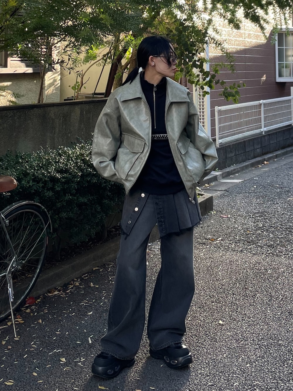 SLY(スライ)の「FAUX LEATHER ZIP UP BZ フォー レザー ジップ SLY(スライ)の「FAUX LEATHER ZIP UP BZ フォー レザー ジップ