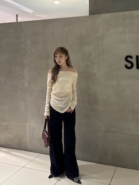 「SLY（スライ）のアイテム（パンツ）」を使った、SLY officialさん（レディース・161cm）の秋コーディネート