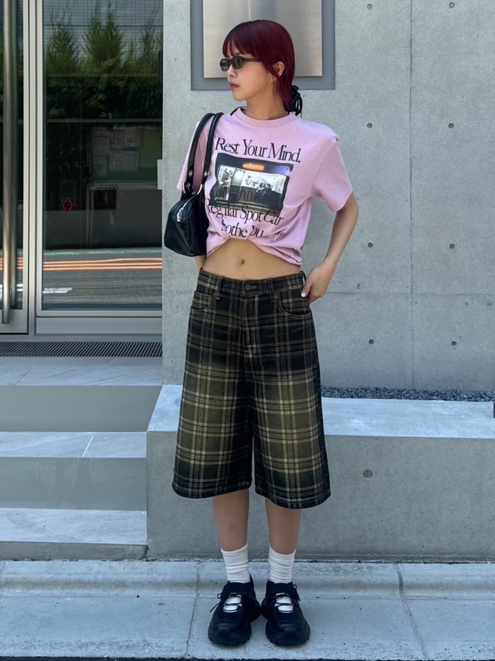 BLEACH CHECK M/PT ブリーチ チェック ミドルパンツ 夏服 秋服を使った