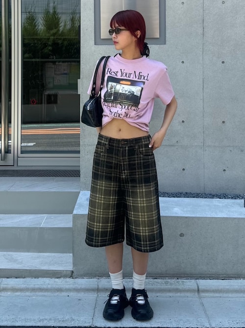 SLY BLEACH CHECK M／パンツ SLY | BLEACH CHECK M／パンツ (ショートパンツ ) |SHEL'TTER