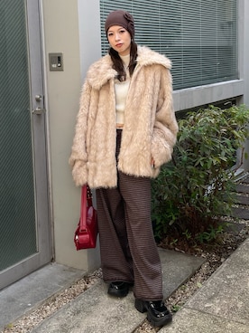 「SLY（スライ）のアイテム（ショルダーバッグ）」を使った、SLY officialさん（レディース・159cm）の秋コーディネート