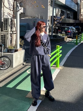 「SLY（スライ）のアイテム（パンツ）」を使った、SLY officialさん（レディース・162cm）の冬コーディネート