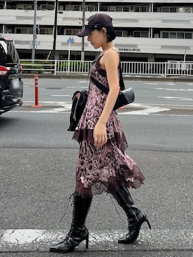 SLY BLURRING LEOPARD CAMI ドレス SLY（スライ）の「BLURRING LEOPARD CAMI DRESS ブラーリング