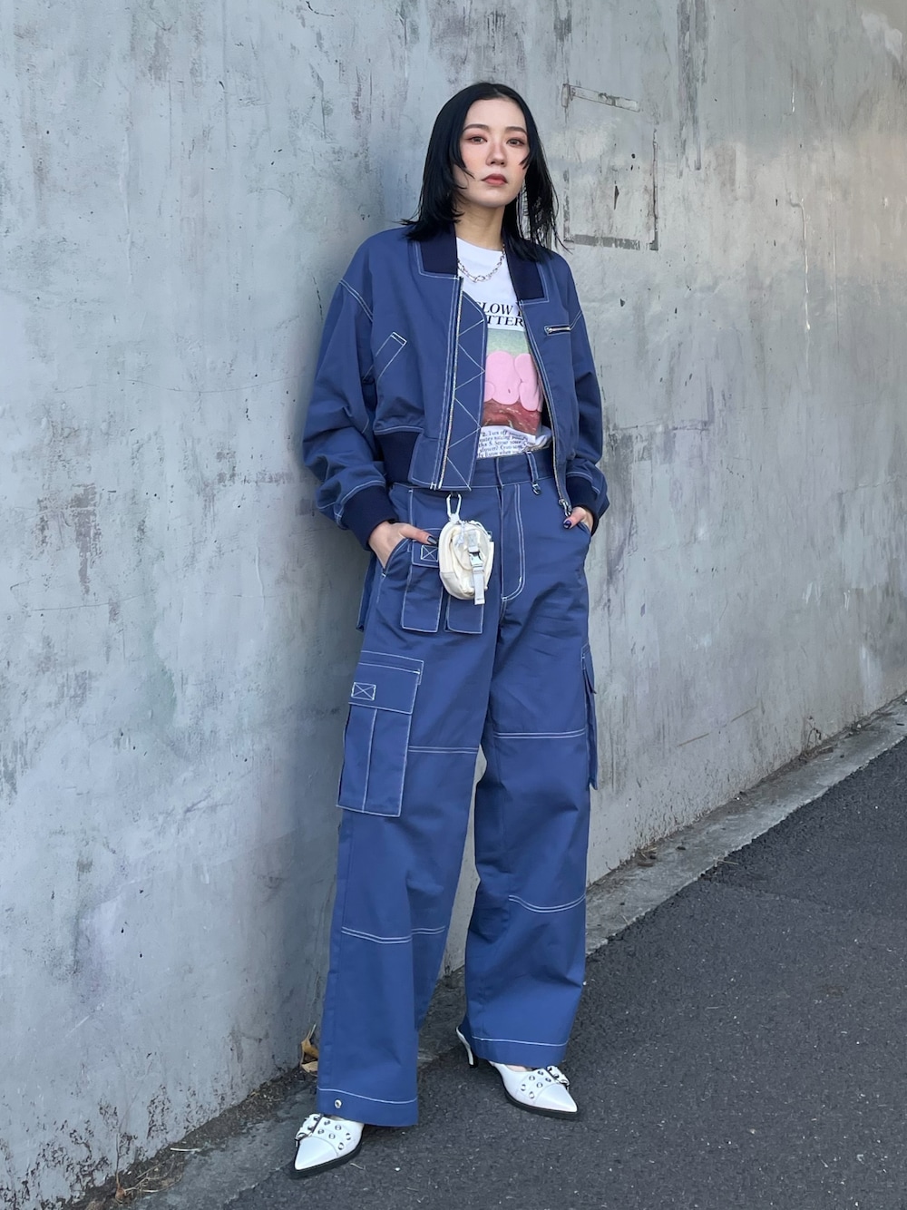 CROPPED BOMBER JK クロップド ボンバージャケット ブラック SLY（スライ）の「CROPPED BOMBER JK クロップド ボンバー
