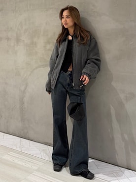「THROW by SLY（スローバイスライ）のアイテム（ジャケット/アウター）」を使った、SLY officialさん（レディース・161cm）の冬コーディネート