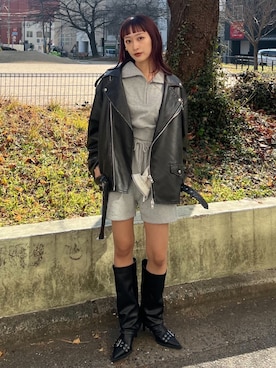 「THROW by SLY（スローバイスライ）のアイテム（ジャケット/アウター）」を使った、SLY officialさん（レディース・162cm）の冬コーディネート