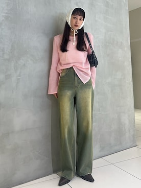 「THROW by SLY（スローバイスライ）のアイテム（シューズ）」を使った、SLY officialさん（レディース・162cm）の春コーディネート