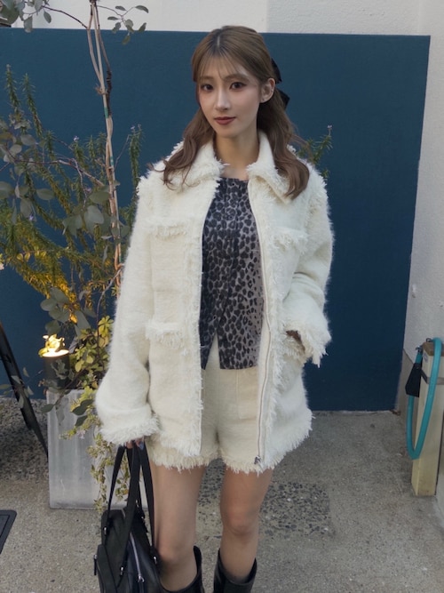 セール】FLUFFY TWEED JK フラッフィー ツイード ジャケット 秋服 冬服