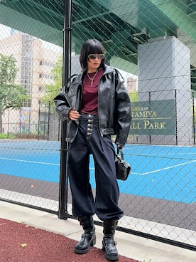 「SLY（スライ）のアイテム（ジャケット/アウター）」を使った、SLY officialさん（レディース・167cm）の秋コーディネート