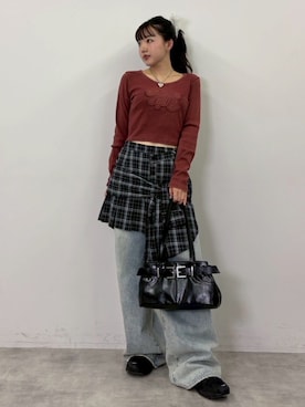「アイテム（シュシュ）」を使った、SLY officialさん（レディース・160cm）の夏コーディネート