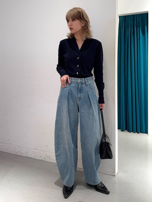 THROWbySLY　J/W CURVE TUCKEDパンツ　サイズ1 THROW by SLY | 【THROW】J／W CURVE TUCKED パンツ (ワイド