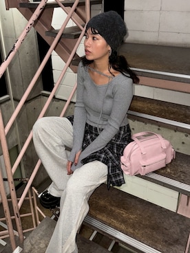 「アイテム（ニットキャップ/ビーニー）」を使った、SLY officialさん（レディース・159cm）の夏コーディネート